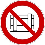 Panneau d'Interdiction - Ne pas obstruer - P023   - 200 mm - PVC