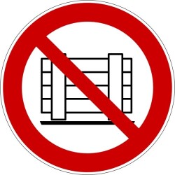 Panneau d'Interdiction - Ne pas obstruer - P023   - 200 mm - PVC