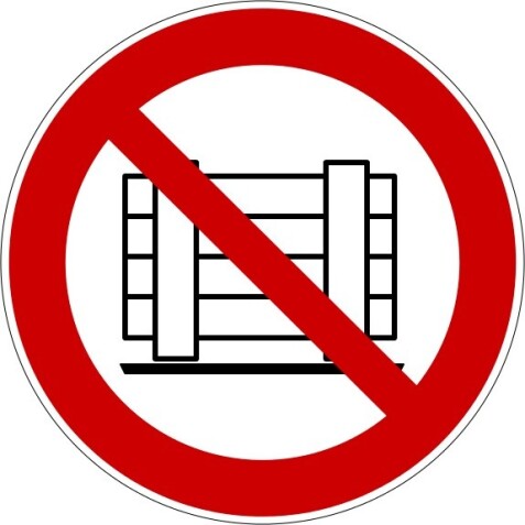 Panneau d'Interdiction - Ne pas obstruer - P023   - 200 mm - PVC