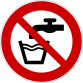 Panneau d'Interdiction - Eau non potable - P005  - 100 mm - Vinyle Souple Autocollant