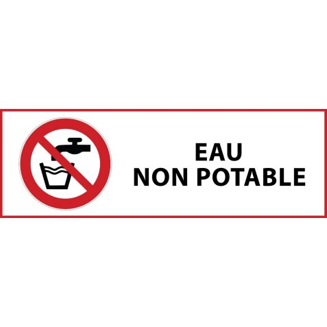 Panneau d'interdiction - Eau non potable - P005