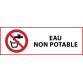 Panneau interdiction - Eau non potable - P005