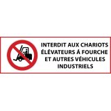 Panneau d'interdiction - Chariots élévateurs à fourche et autres véhicules industriels - P006