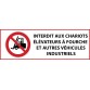 Panneau Interdiction - Interdit aux chariots élévateurs et véhicules industriels - P006
