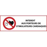 Panneau d'interdiction - Interdit aux personnes porteuses d'un stimulateur cardiaque - P007