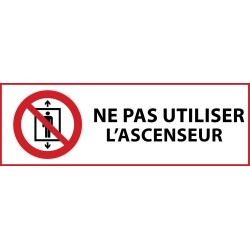 Panneau interdiction - Ne pas utiliser cet ascenseur pour des personnes - P027