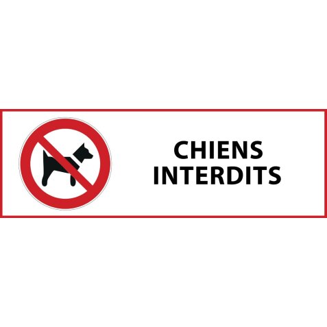 Panneau d'interdiction - Chiens interdits - P021