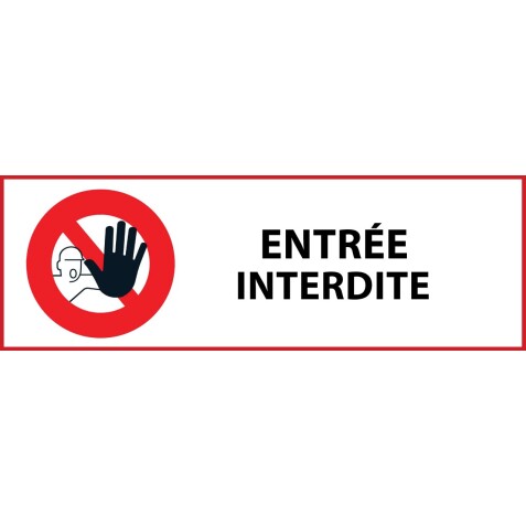 Panneau Interdiction - Accès interdit aux personnes non autorisées - P001 - ISO 7010