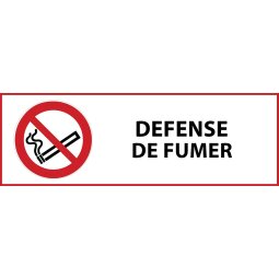 Panneau d'interdiction - Défense de fumer - P002