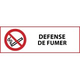 Panneau d'interdiction - Défense de fumer - P002   - 297 x 105 mm - PVC