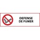 Panneau d'interdiction - Défense de fumer - P002