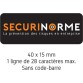 Étiquettes Personnalisées - Propriété SECURÉTIK - Vinyle Polymère Laminé - Lot de 240  - 40 x 15 mm