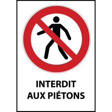 Panneau - Interdit aux piétons - P004