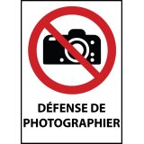 Panneau - Défense de photographier - P029