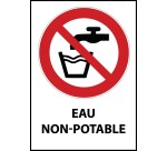Panneau Iso En 7010 - Eau Non Potable - P005  - 210 x 148 - PVC dos adhésif