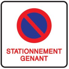 Rouleau Etiquettes dissuasives - Stationnement gênant