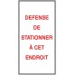 Autocollants - Défense de stationner - 110 x 220 mm - Papier autocollant - Lot de 20