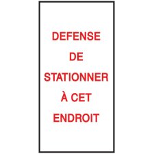 Papiers autocollants - Défense de stationner - par 20