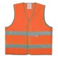 Gilet de sécurité - Orange à 2 bandes rétroréfléchissantes  - L