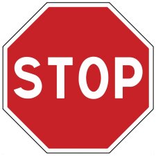 Panneau d'Intersection AB4 Plat STOP