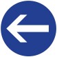 Panneau - Obligation de Tourner avant le Panneau B21-1/B21-2 - Ø200 mm - Aludibond  - 200 mm - Vinyle Souple Autocollant