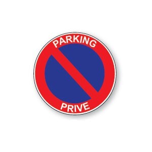 Panneau - Parking Privé - ø200 mm - Vinyle