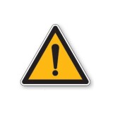 Panneau de Danger Plat en Aludibond - Danger Général   - 200 mm - Vinyle Souple Autocollant