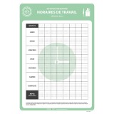 Affiche - Horaires de travail - A3 - Papier plastifié