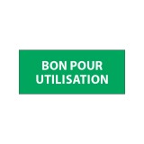 Étiquettes de contrôle - Bon pour utilisation - 38 x 16 mm - Film polymère - Lot de 350
