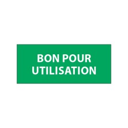 Étiquettes de contrôle - Bon pour utilisation - 38 x 16 mm - Film polymère - Lot de 350