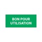 Étiquettes de contrôle - Bon pour utilisation - 38 x 16 mm - Film polymère - Lot de 350