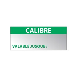Étiquettes de contrôle - CALIBRE - 38 x 16 mm - Aluminium - Lot de 350