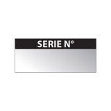Étiquettes de contrôle - "SERIE N°" - 38 x 16 mm - Aluminium - Lot de 350