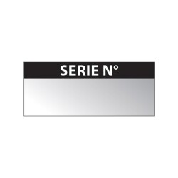 Étiquettes de contrôle - "SERIE N°" - 38 x 16 mm - Aluminium - Lot de 350