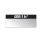 Étiquettes de contrôle - "SERIE N°" - 38 x 16 mm - Aluminium - Lot de 350