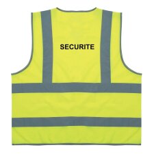 Gilet de sécurité Jaune 4 bandes Sécurité