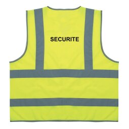 Gilet de sécurité Jaune 4 bandes Sécurité