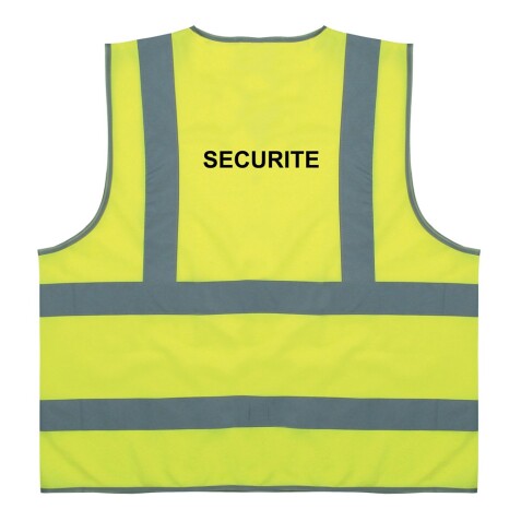 Gilet de sécurité Jaune 4 bandes Sécurité