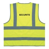 Gilet de sécurité - Jaune à 4 bandes rétroréfléchissantes  - L