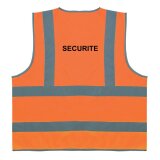 Gilet de sécurité orange à 4 bandes - Sécurité