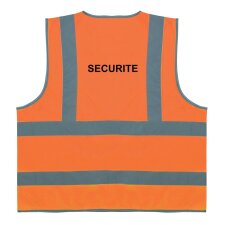 Gilet de sécurité orange à 4 bandes - Sécurité