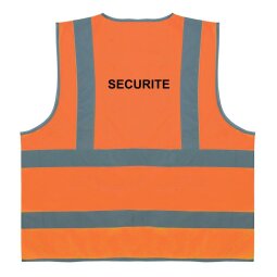 Gilet de sécurité orange à 4 bandes - Sécurité