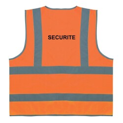 Gilet de sécurité orange à 4 bandes - Sécurité