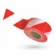 Barrière de sécurité - Ruban de signalisation hachuré rouge/blanc - Dimensions 50 mm x 100 m - Polyéthylène BD