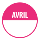 Pastilles - Avril avec zone d'écriture - 40 mm - Rouleau de 500