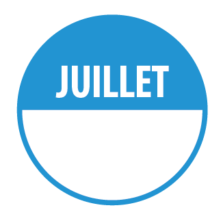 Pastilles - Inventaire Juillet - 40 mm - Rouleau de 500
