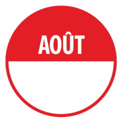 Rouleau de Pastilles - "Aout" avec zone de texte