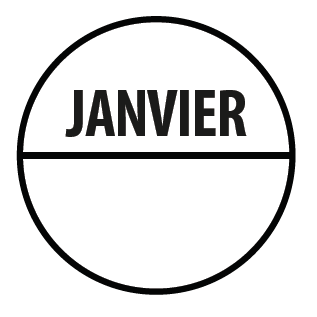 Pastilles - Inventaire Janvier - 40 mm - Rouleau de 500