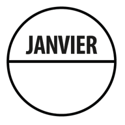 Rouleau de Pastilles - "Janvier" avec zone de texte