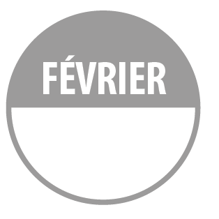 Pastilles - Inventaire Février - 40 mm - Rouleau de 500